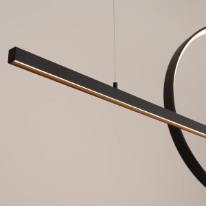 Lustra suspendata LED Glad Negru 3000K 120x20x212 cm - Img 5