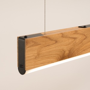 Lustra suspendata LED Lykke Stejar 3000K 150x3.5x150 cm - Img 7