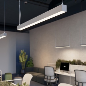 Lustra suspendata LED Pinne Gri 3000K 200x6x150 cm - Img 12