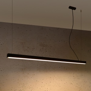 Lustra suspendata LED Pinne Negru 3000K 150x6x150 cm - Img 3
