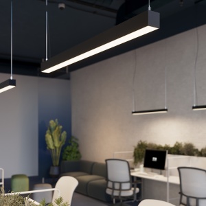 Lustra suspendata LED Pinne Negru 3000K 200x6x150 cm - Img 12