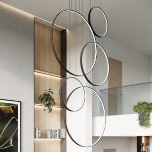 Lustra suspendata LED Rio 55 Alb 4000K 170x30x250 cm - Img 15
