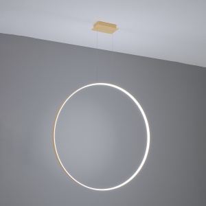 Lustra suspendata LED Rio Auriu 4000K 110x16x150 cm - Img 3