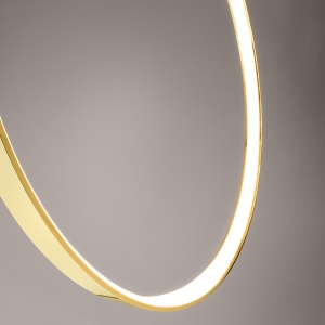 Lustra suspendata LED Rio Auriu lucios 3000K 78x16x150 cm - Img 7