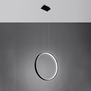 Lustra suspendata LED Rio Negru 4000K 55x16x150 cm - Img 3