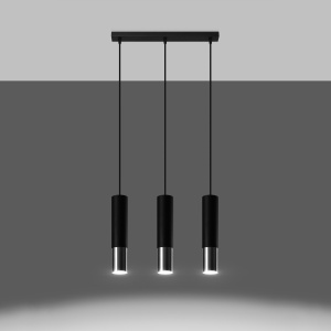 Lustra suspendata Loopez Argintiu 45x6x90 cm - Img 3
