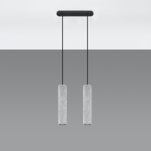 Lustra suspendata Luvo Gri 30x6x90 cm - Img 2