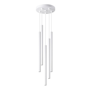 Lustra suspendata Pastelo Alb 25x25x110 cm