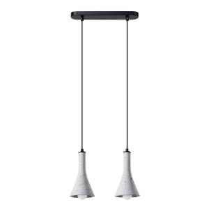 Lustra suspendata Rea din beton Gri 34x12x113 cm