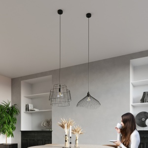 Lustra suspendata Umb Negru 40x40x125 cm - Img 7