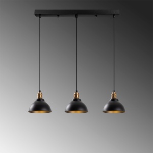 Lustra Varzan Negru 70x21x117 cm - Img 4