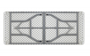 Masa de camping pliabila profesionala Aprilia - singura bucata gri deschis 183x76x74cm - Img 3