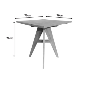 Masa dining Cadrada, Natural, 70x70x76 cm - Img 6