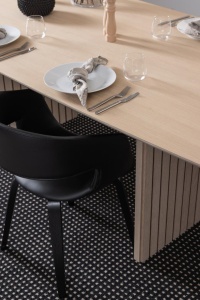 Masa dining Christo, Alb, 75x220x105 cm