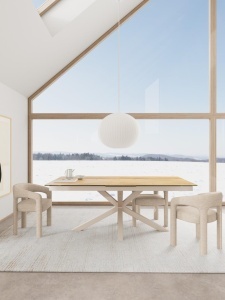 Masa dining Heaven V1, Natural, 76x240x100 cm