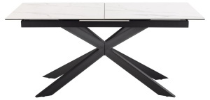 Masa dining Irwine, Alb, 76x210x90 cm - Img 7
