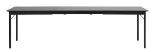 Masa dining SAVONA, Negru, 95x75x180 cm