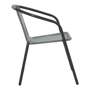 Masa dining Vergo-Obbi, Pako World, Metal, Negru, 60x60x70 cm - Img 4