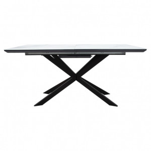 Masa Palan Extensibila Negru - Alb Gri 200x80x77 cm - Img 2