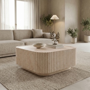 Masuta de cafea, Doric, Pako, Natural 80x80x38 cm