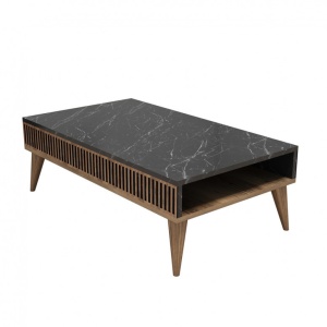 Masuta de Cafea Milan - Walnut, Negru - Img 3
