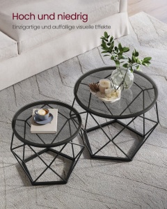 Masuta de cafea Vasagle Negru 48.2x48.2x39.2 cm - Img 4