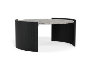 Masuta de cafea Zafra, Gri, 42x95x95 cm
