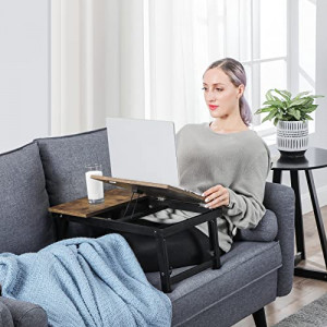 Masuta de laptop, Songmics, Negru, 55x35x23 cm - Img 3