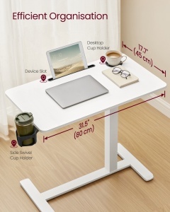 Masuta de laptop Vasagle Alb 80x45x102 cm - Img 5