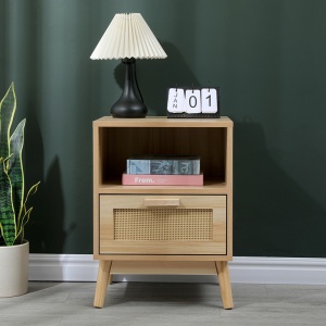 Noptiera cu raft, Scandy, Pako, Natural 40x39.5x55 cm - Img 4