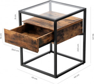 Noptiera, Vasagle, ‎43 x 43 x 54 cm, LET04BX - Img 5