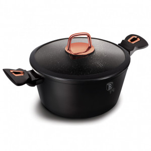 Oala cu capac, 20 cm, negru Rose Collection - Img 2