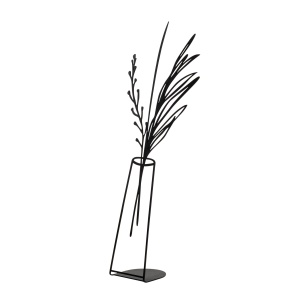 Obiect decorativ Flowerpot Negru 19x50 cm - Img 3