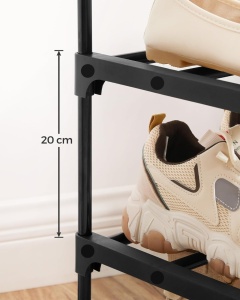 Pantofar modular Negru Songmics 92x30x194 cm - Img 7