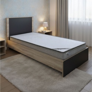 Pat cu saltea cu 2 fete, Athos Perfecto, Stejar, 90x190 cm