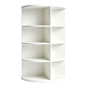 Raft de colt Benzal, Alb, 10x60x80 cm - Img 2