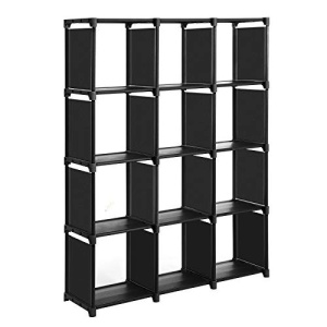 Raft de depozitare, Songmics, Negru, 105x30x140 cm - Img 2