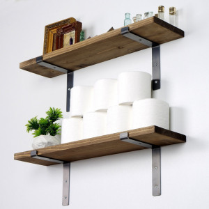 Raft de Perete LAM004 Negru-Walnut - Img 2