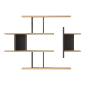 Raft de perete, Ledia, Antracit, 14.5x110.6x78 cm - Img 3