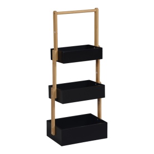 Raft de podea, Arvy, Negru, 32x20x75.5 cm