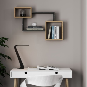 Raft perete Beldra Natural 84x15x57.8 cm - Img 2