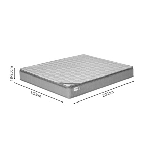 Saltea cu plasa de arcuri cu o singura fata 18 cm Perfecto Pako World Alb 150x200x20 cm - Img 6
