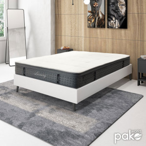 Saltea Luxury 5 zone arcuri buzunar+gel spuma cu memorie+latex 34-36cm 150x200cm - Img 3
