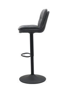 Scaun bar COLVILLE, Gri inchis, 55x94-110x47 cm - Img 4