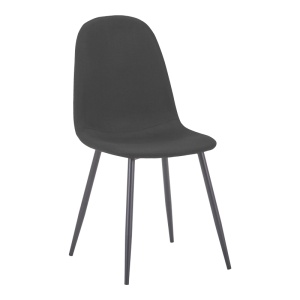 Scaun Bella, Negru/Antracit, 44x55x85 cm