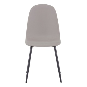 Scaun Bella tesatura gri deschis si picioare din metal negru 43x52x88 cm - Img 4