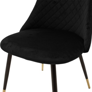 Scaun catifea Giselle Pako World Negru 52x51x82 cm - Img 6