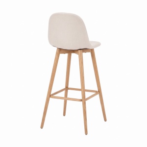 Scaun de bar Bella, Natural, 41.5x49x98 cm - Img 2