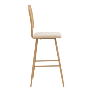Scaun de bar Camilla I Bej 47.5x58x117 cm - Img 3