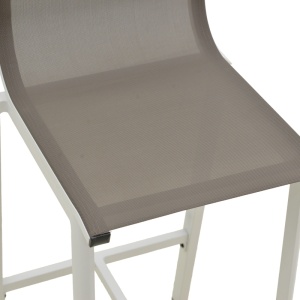 Scaun de bar de gradina, Melina, Gri, 45x49x115 cm - Img 8